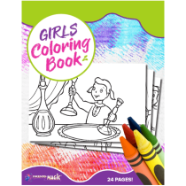 GIRLS COLORING BOOK  - 24 PAGES