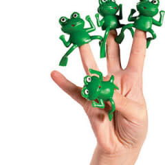 FROGS: VINYL FINGER PUPPETS - 72 PACK - Creative Kids