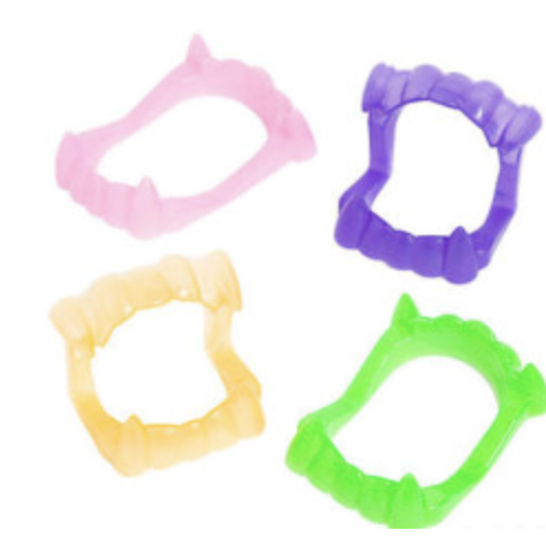 TEETH: PLASTIC NEON 144/PCKG - Creative Kids