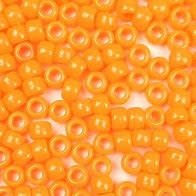 PONY BEADS: OPAQUE ORANGE 6mmX9mm 900 PACK