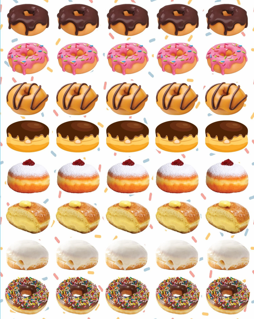 STICKERS: DOUGHNUTS -6 SHEETS - Creative Kids