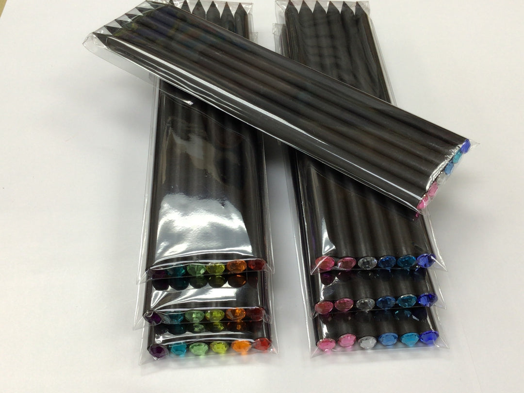 Pencils With a Crystal Gem Top (set of exclusive  6)