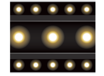 STRAIGHT BORDER  BLACK MARQUEE- 3"X35&