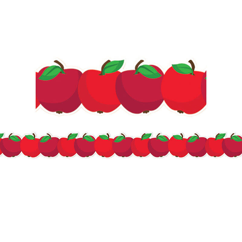EXTRA WIDE SCALLOPED BORDER  APPLES - 3 1/4"X37&