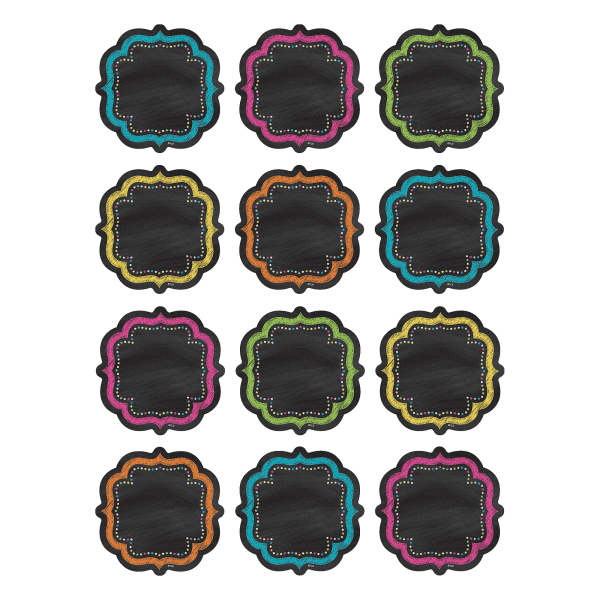 MINI CUT OUT; CHALKBOARD BRIGHT 2-5/8"X2-5/8" - 36 PACK
