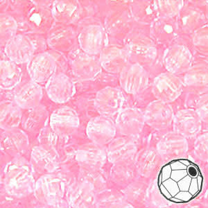 FACETED BEADS: 8MM PINK  900 PACK