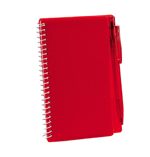 RED  NOTEBOOK AND PEN