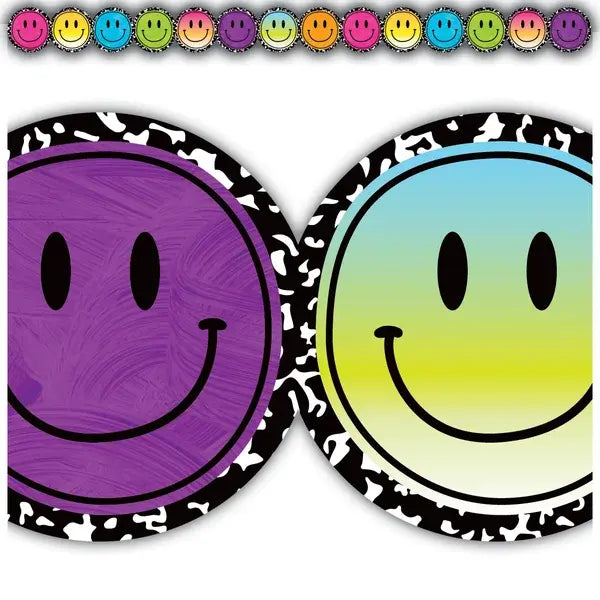 DIE CUT BORDER SMILEY FACES - 2 3/4"X35&