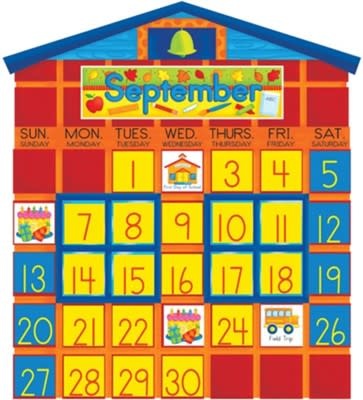 BULLETIN BOARD SET: SCHOOLHOUSE CALENDAR