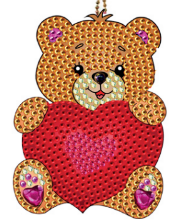 DIAMOND ART: KEYCHAIN CARING  BEAR - Creative Kids