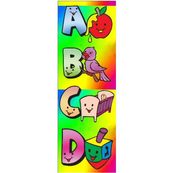 STICKER: ABC WITH PICTURE-2"X3"