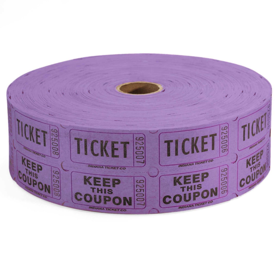 RAFFLE TICKETS - PURPLE  - DOUBLE -2000PC