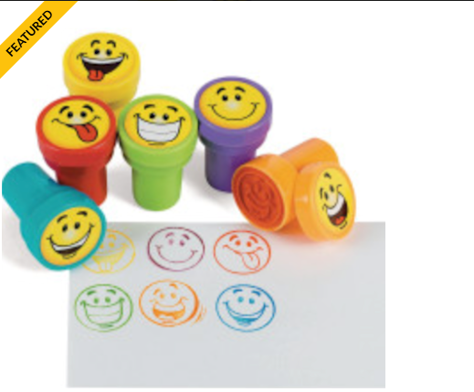 STAMP -  SMILE   - 4/Pckgs  6pcs ea