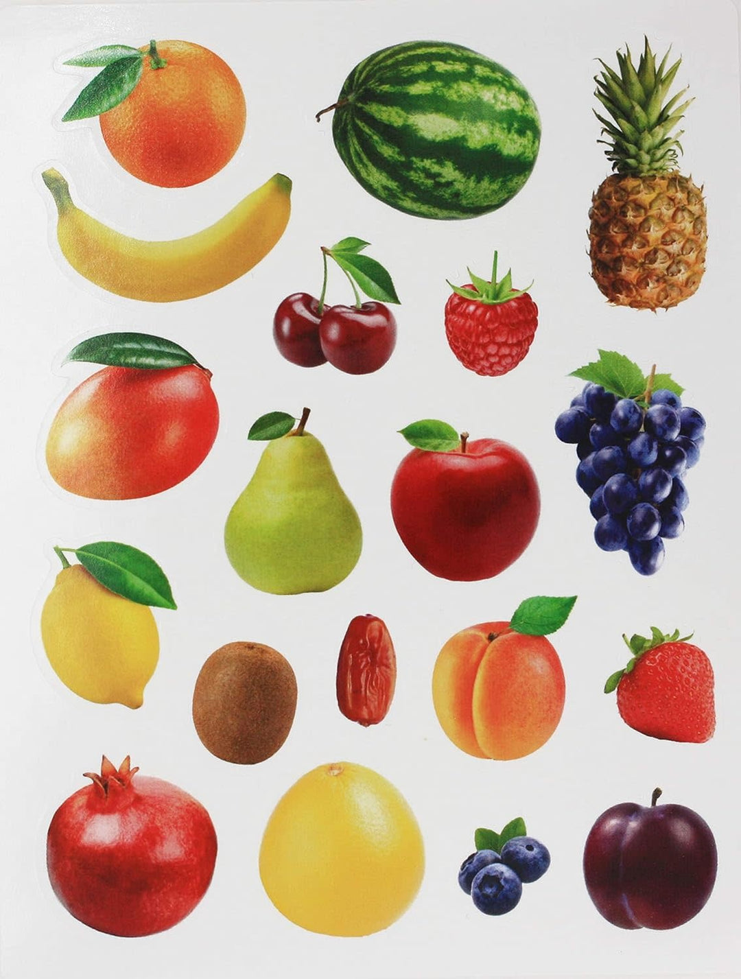 STICKERS: DIE CUT FRUIT 10  SHEETS