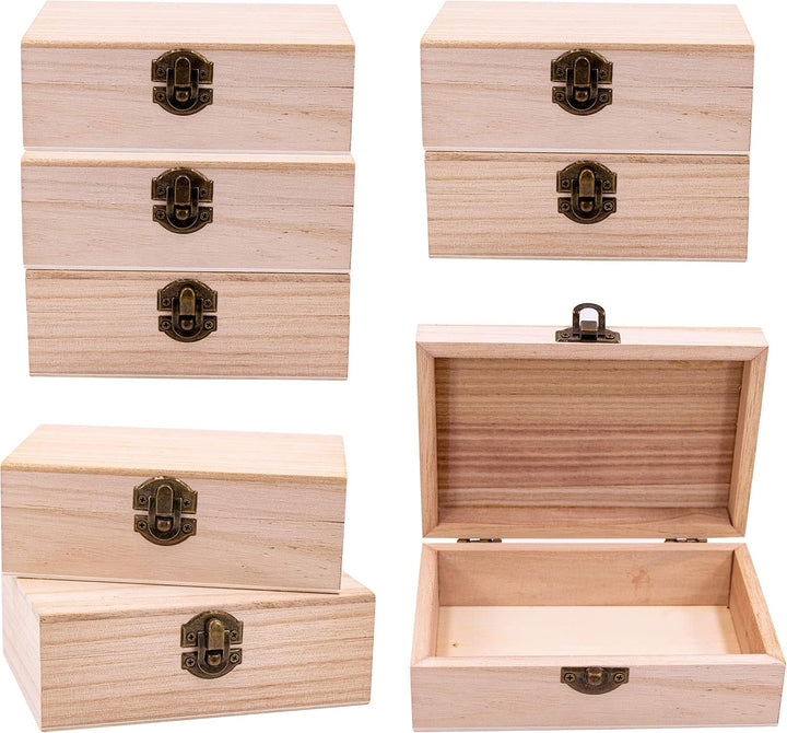 WOOD JEWELRY BOX 5.75"x3.75"x2" - 1 PIECE