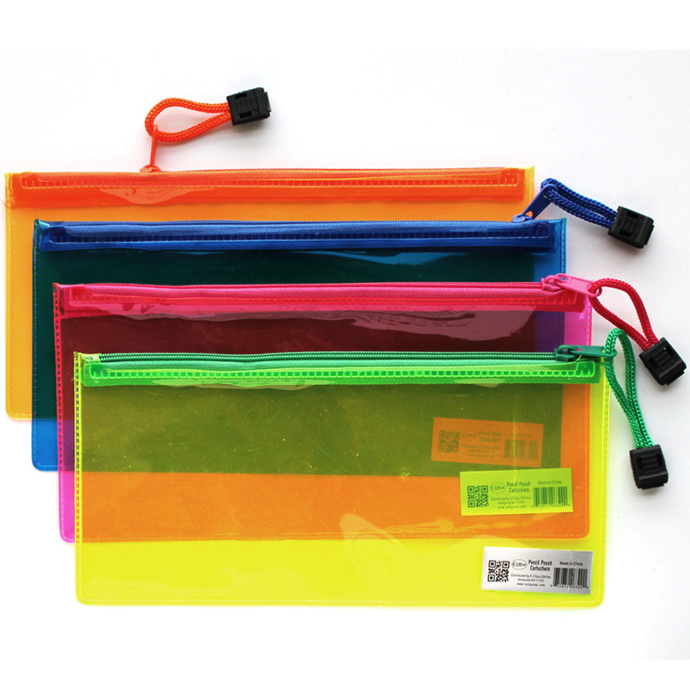 NEON PVC ZIPPER POUCH  9.5x4.5