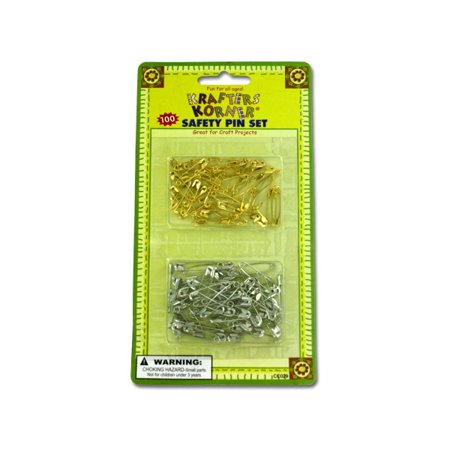 SAFETY PINS - GOLD &amp; SILVER 100