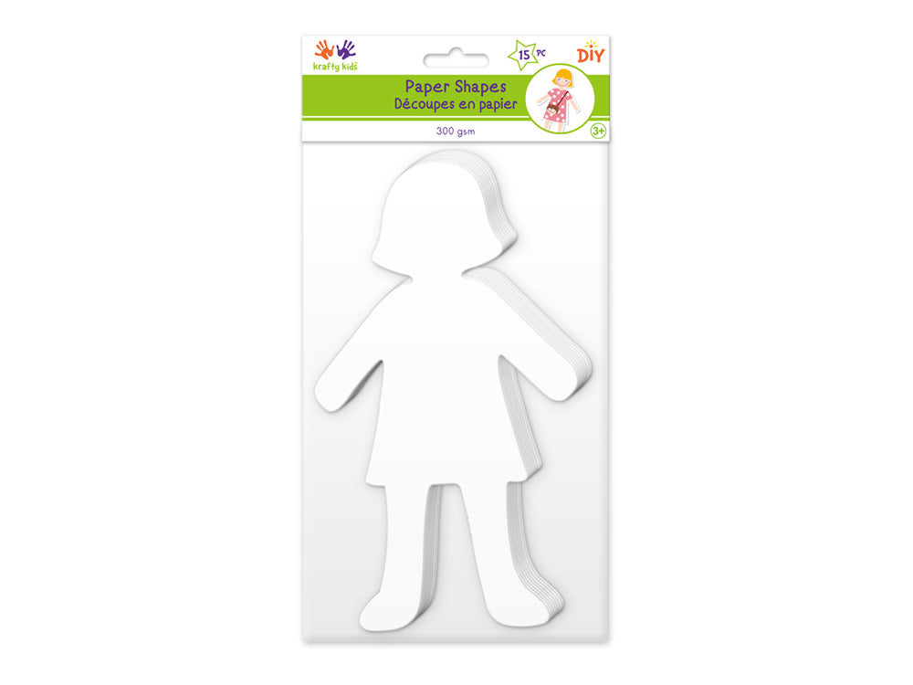 CUT-OUTS: LARGE GIRL 9" 15 PACK