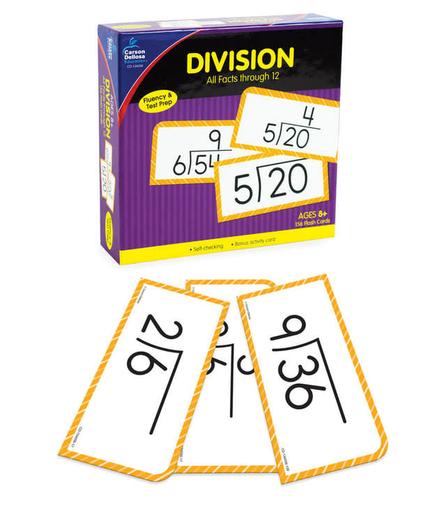 FLASH CARDS: DIVISION ALL FACTS THROUGH 12 - 169 CARDS