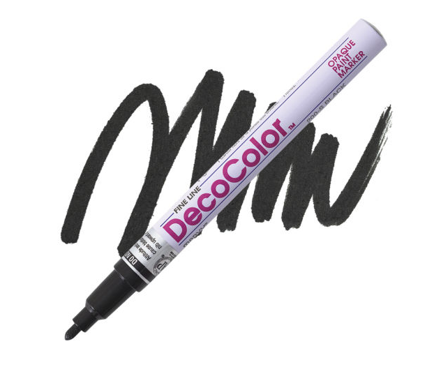 DECOCOLOR PAINT MARKER FINE LINE BLACK