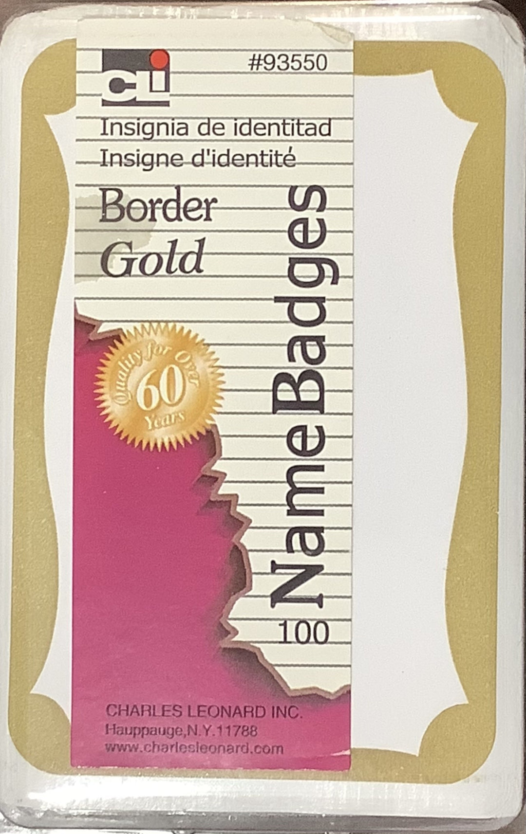 LABELS - HELLO MY NAME IS - GOLD 100/LABELS