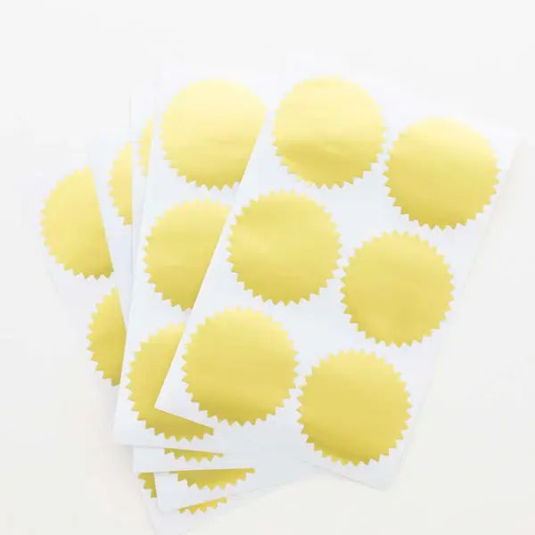 NOTARY &amp; CERTIFICATE SEALS 2" GOLD - 42 PACK