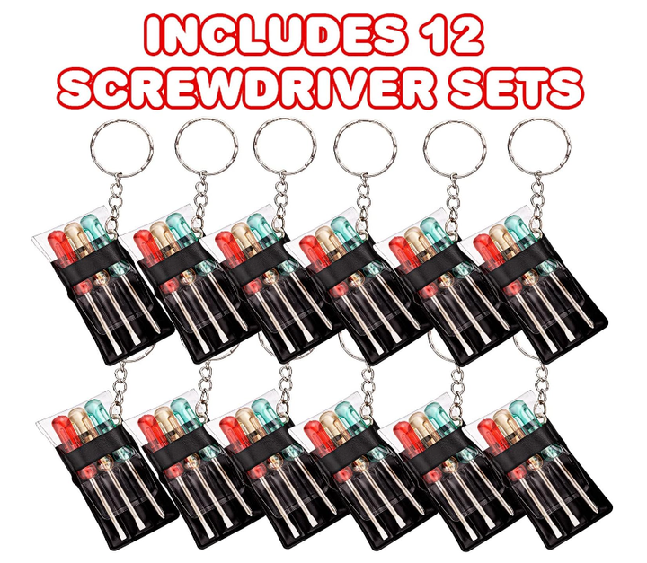 KEYCHAIN: SCREWDRIVER SET 12 PACK