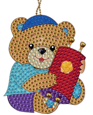 DIAMOND ART: KEYCHAIN TORAH BEAR