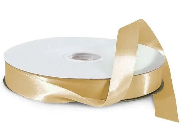 SATIN RIBBON: 3/8"x10 YARDS - GOLD