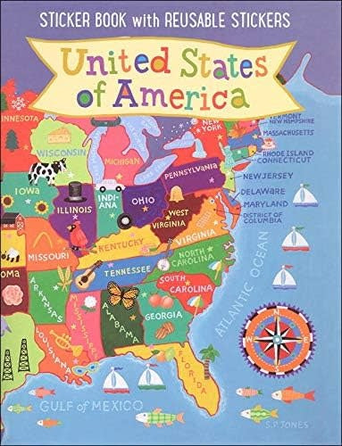 Sticker Book with ReUsable Stickers - United States of America