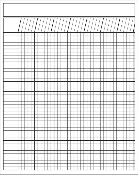 INCENTIVE  CHART VERTICAL: 22"X28"  WHITE - Creative Kids