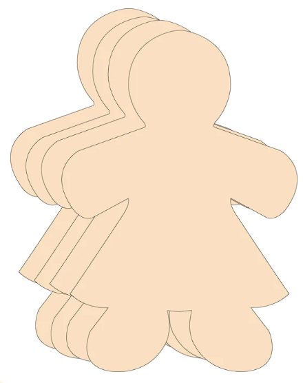 CUT-OUTS: GIRLS LARGE 8"x10" 15 PACK