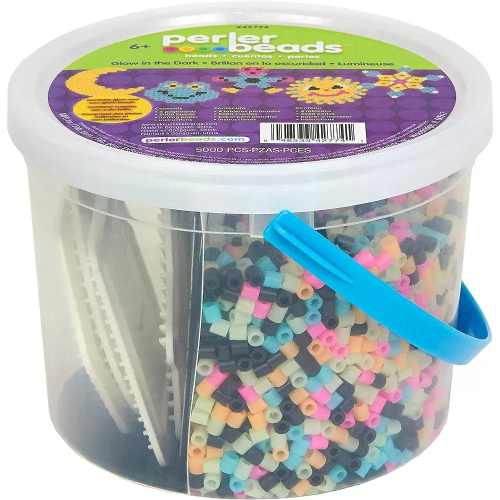 PERLER: GLOW IN THE DARK BUCKET 5000 PIECES
