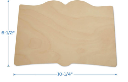 WOOD SHAPE: OPEN BOOK 10”x6.5"