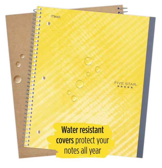 NOTEBOOK FIVE STAR 1-SUBJECT COLLEGE RULED  100 Sheets