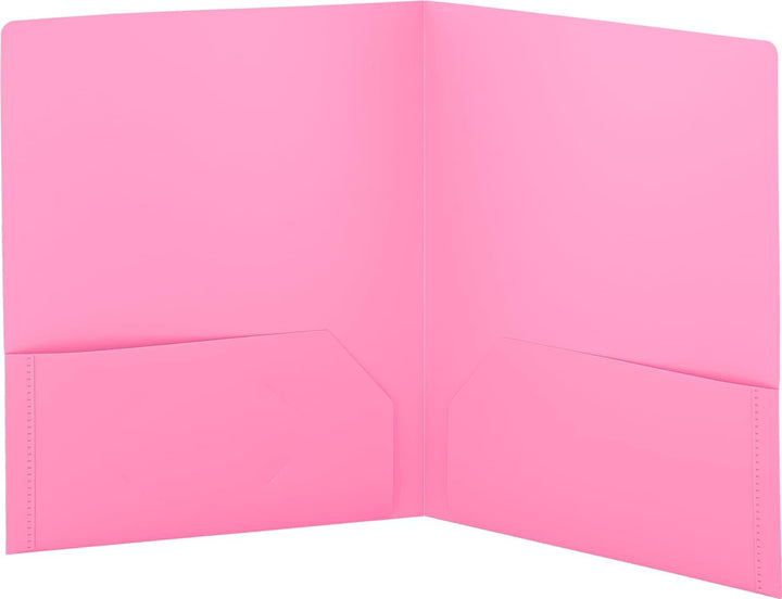 POLY FOLDER: 2 POCKET - PINK