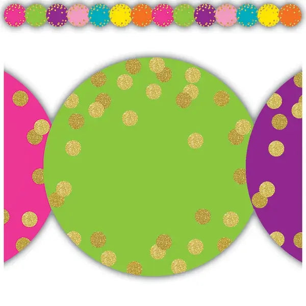 DIE CUT BORDER CONFETTI CIRCLES - 2 3/4"X35&