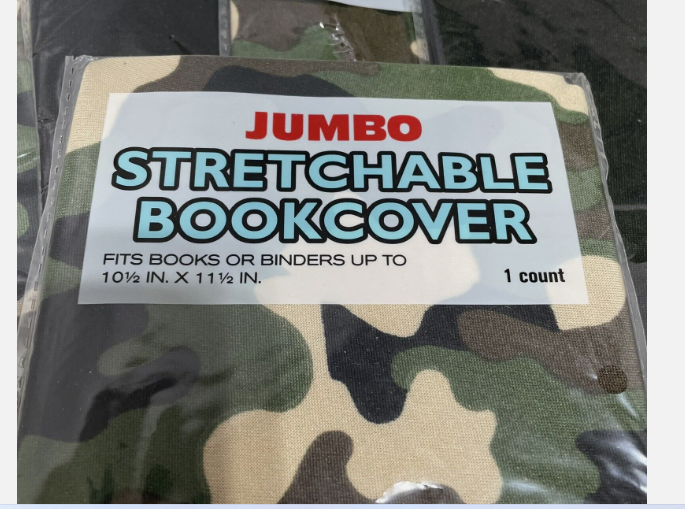 Jumbo Stretchable Camouflage  Bookcover  1pc
