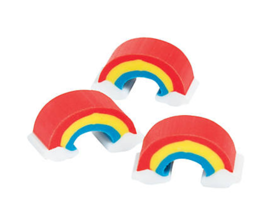 ERASERS MINI RAINBOWS - 300 PACK - Creative Kids