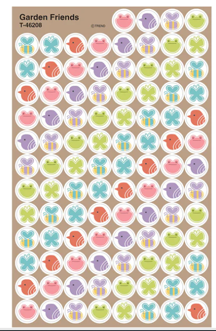 STICKERS: GARDEN FRIENDS  8 SHEETS
