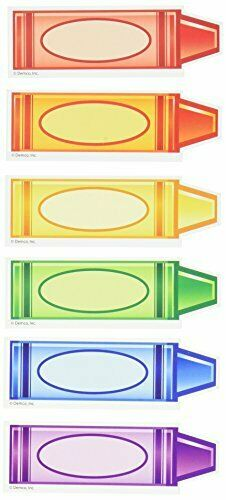 CUT-OUTS: MINI CRAYONS ASSORTED COLORS 3.5"X1" 36 PACK