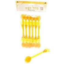 7" PLASTIC HONEY DIPPER WITH BEE TOPPER - 12 PACK