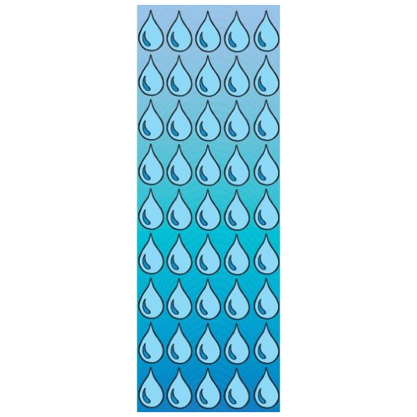 STICKERS: RAINDROP 3/4" - 6 SHEETS - Creative Kids