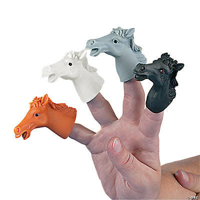 HORSE FINGER PUPPETS BAG/12pcs