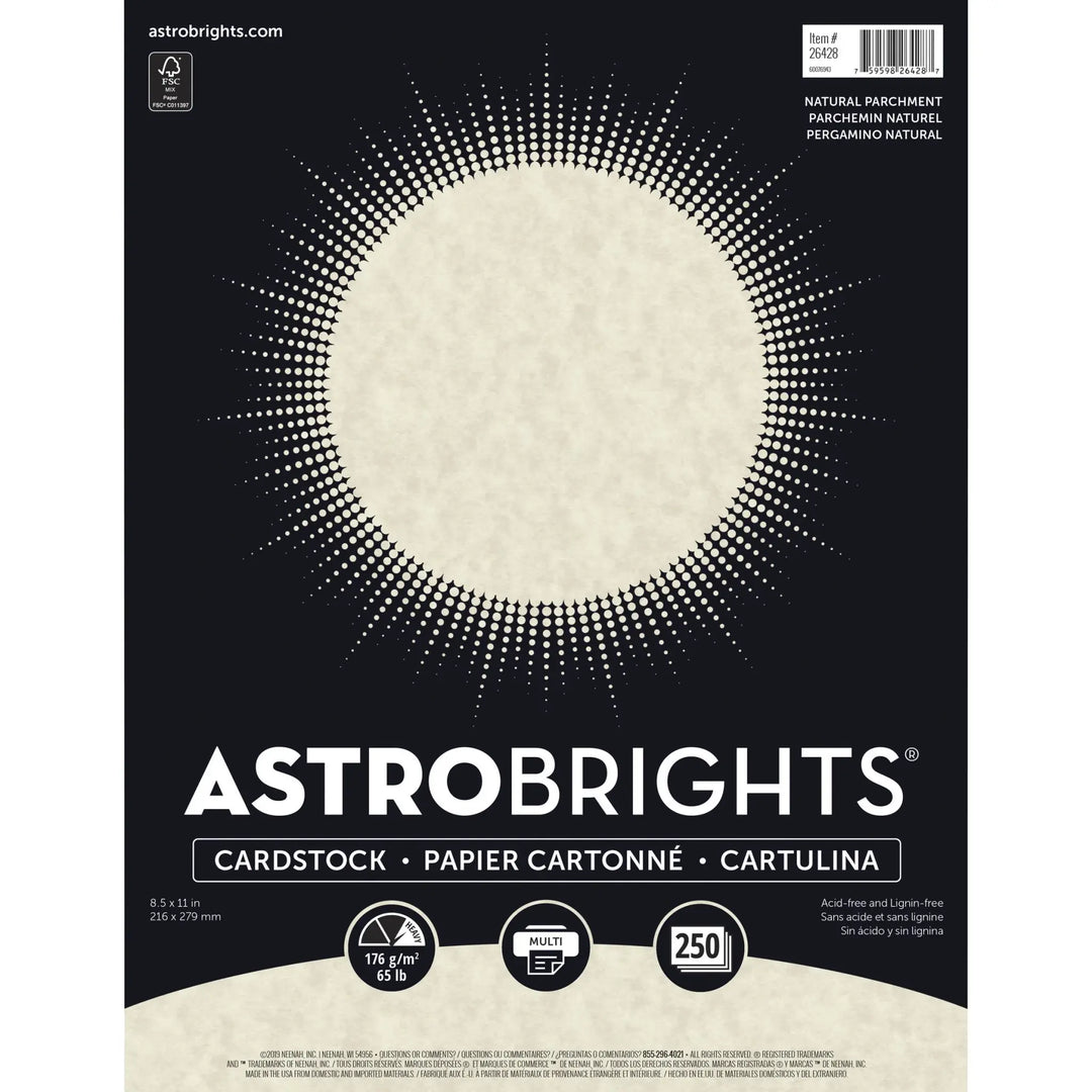 CARDSTOCK ASTROBRIGHT: 65LB 8½&