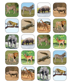 STICKER: SAFARI ANIMALS 120 STICKERS