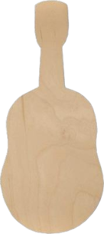 WOOD GUITAR 14"X6"