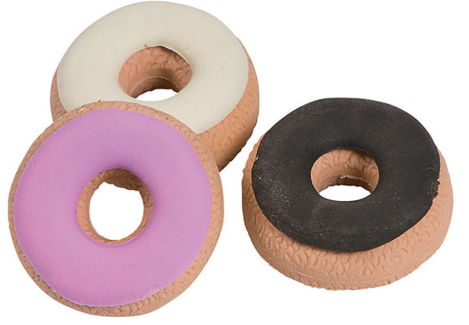 3D DONUT ERASERS  - 12 PACK