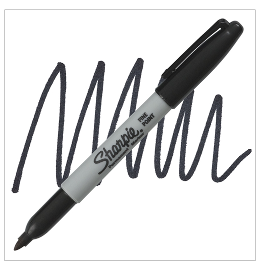 MARKER  SHARPIE FINE POINT BLACK