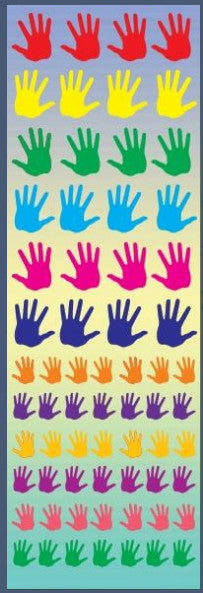 STICKERS: HANDS ASSORTED SIZES 6 SHEETS
